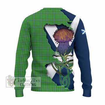 Currie Tartan Family Crest Knitted Sweater Scottish Thistle Celtic Inspired - Tartan Vibes Clothing