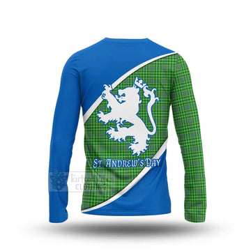 Currie Family Crest Tartan Long Sleeve T-Shirt Celebrate Saint Andrew's Day in Style - Tartan Vibes Clothing