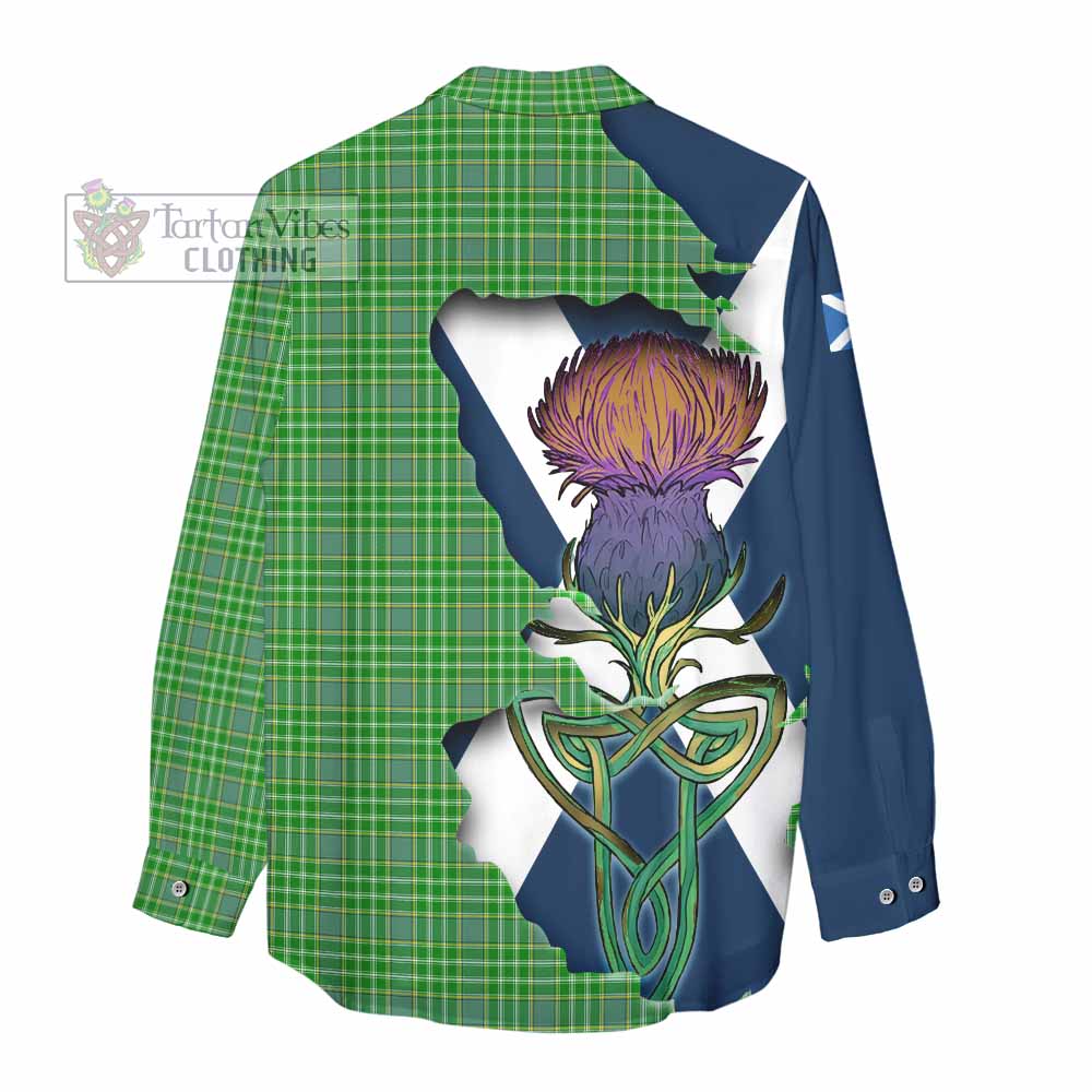 Currie Tartan Family Crest Women's Casual Shirt Scottish Thistle Celtic Inspired - Tartan Vibes Clothing