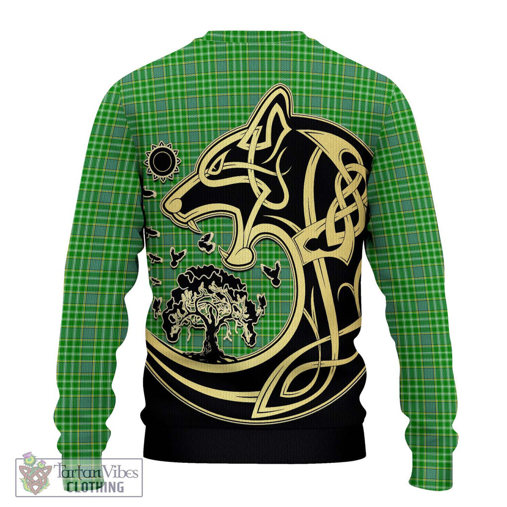 Currie Tartan Ugly Sweater with Family Crest Celtic Wolf Style - Tartan Vibes Clothing