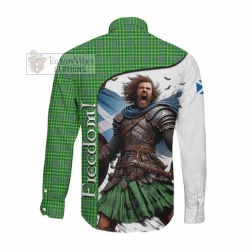 Currie Crest Tartan Long Sleeve Button Shirt Inspired by the Freedom of Scottish Warrior Men's Shirt - Tartan Vibes Clothing