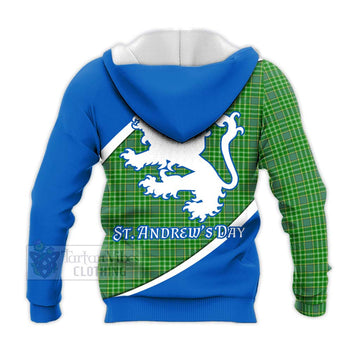 Currie Family Crest Tartan Knitted Hoodie Celebrate Saint Andrew's Day in Style - Tartan Vibes Clothing