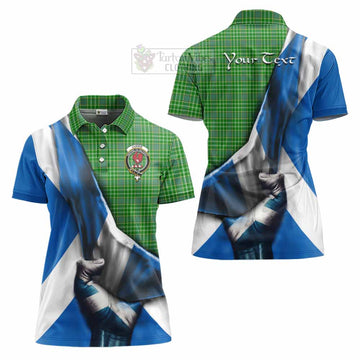 Currie Tartan Women's Polo Shirt with Family Crest Scotland Patriotic Style - Tartan Vibes Clothing
