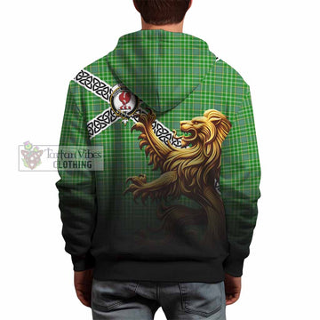 Currie Crest Tartan Hoodie with Golden Lion Emblem Celtic Style - Tartan Vibes Clothing