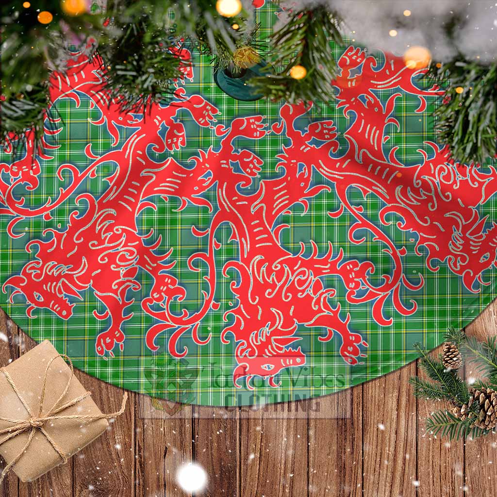Currie Tartan Christmas Tree Skirt Lion Rampant Style - Tartan Vibes Clothing