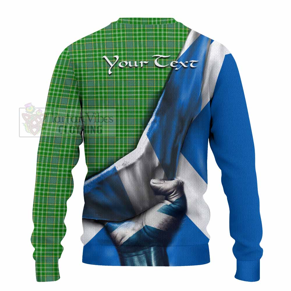 Currie Tartan Knitted Sweater with Family Crest Scotland Patriotic Style - Tartan Vibes Clothing