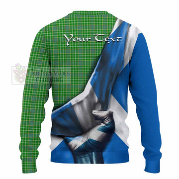 Currie Tartan Knitted Sweater with Family Crest Scotland Patriotic Style - Tartan Vibes Clothing