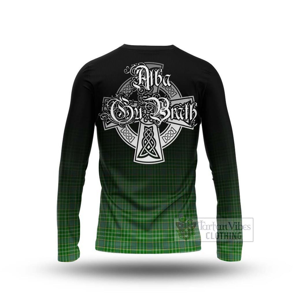 Currie Tartan Long Sleeve T-Shirt Featuring Alba Gu Brath Family Crest Celtic Inspired - Tartan Vibes Clothing