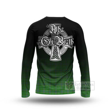 Currie Tartan Long Sleeve T-Shirt Featuring Alba Gu Brath Family Crest Celtic Inspired - Tartan Vibes Clothing