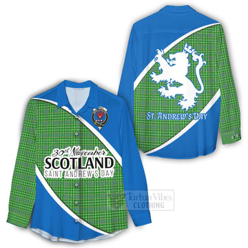 Currie Family Crest Tartan Women's Casual Shirt Celebrate Saint Andrew's Day in Style - Tartan Vibes Clothing