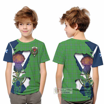Currie Tartan Family Crest Kid T-Shirt Scottish Thistle Celtic Inspired - Tartan Vibes Clothing