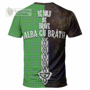Currie Tartan Family Crest T-Shirt Alba Gu Brath Be Brave Lion Ancient Style