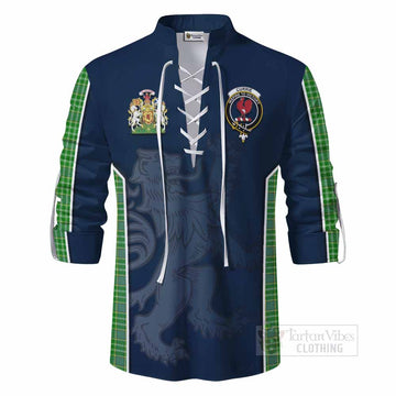 Currie Tartan Ghillie Kilt Shirt with Family Crest and Lion Rampant Vibes Sport Style - Tartan Vibes Clothing