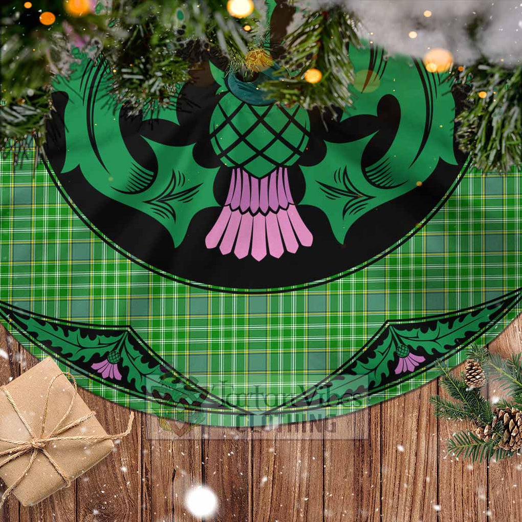 Currie Tartan Christmas Tree Skirt Scottish Thistle Style - Tartan Vibes Clothing