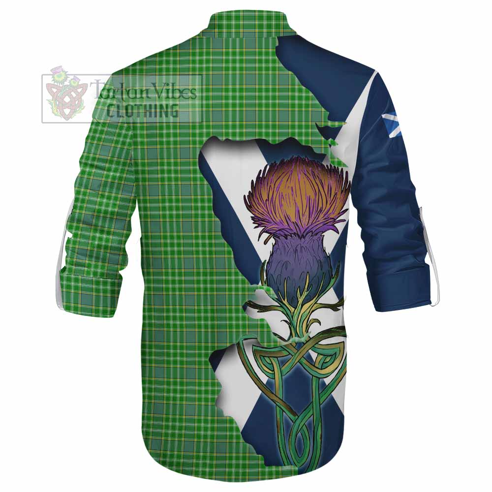 Currie Tartan Family Crest Ghillie Kilt Shirt Scottish Thistle Celtic Inspired - Tartan Vibes Clothing