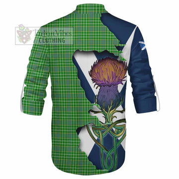 Currie Tartan Family Crest Ghillie Kilt Shirt Scottish Thistle Celtic Inspired - Tartan Vibes Clothing