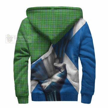 Currie Tartan Sherpa Hoodie with Family Crest Scotland Patriotic Style - Tartan Vibes Clothing