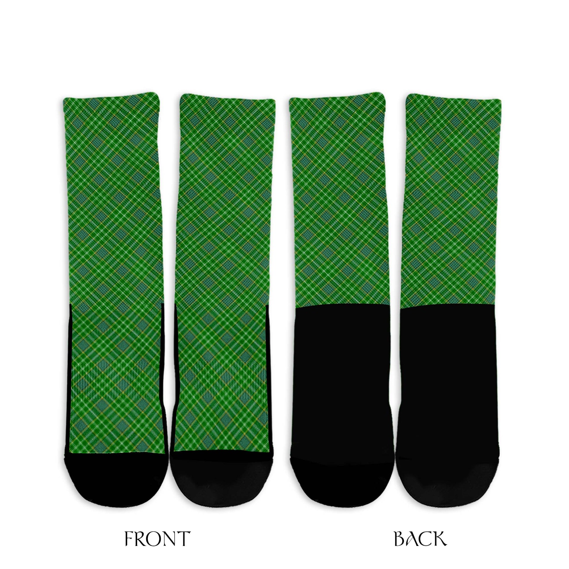 Currie Tartan Crew Socks Cross Style - Tartan Vibes Clothing