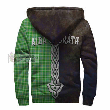 Tartan Vibes Clothing Currie Tartan Family Crest Sherpa Hoodie Alba Gu Brath Be Brave Lion Ancient Style
