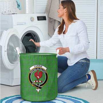 Currie Tartan Laundry Basket with Family Crest - Tartan Vibes Clothing