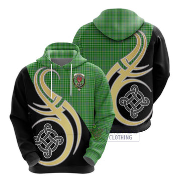 Currie Tartan Hoodie with Family Crest and Celtic Symbol Style - Tartan Vibes Clothing