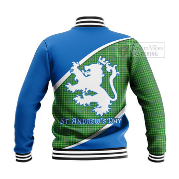 Currie Family Crest Tartan Baseball Jacket Celebrate Saint Andrew's Day in Style - Tartan Vibes Clothing