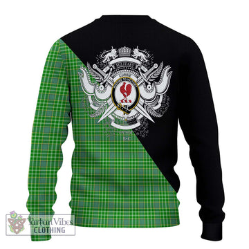 Currie Tartan Ugly Sweater with Family Crest and Military Logo Style - Tartan Vibes Clothing