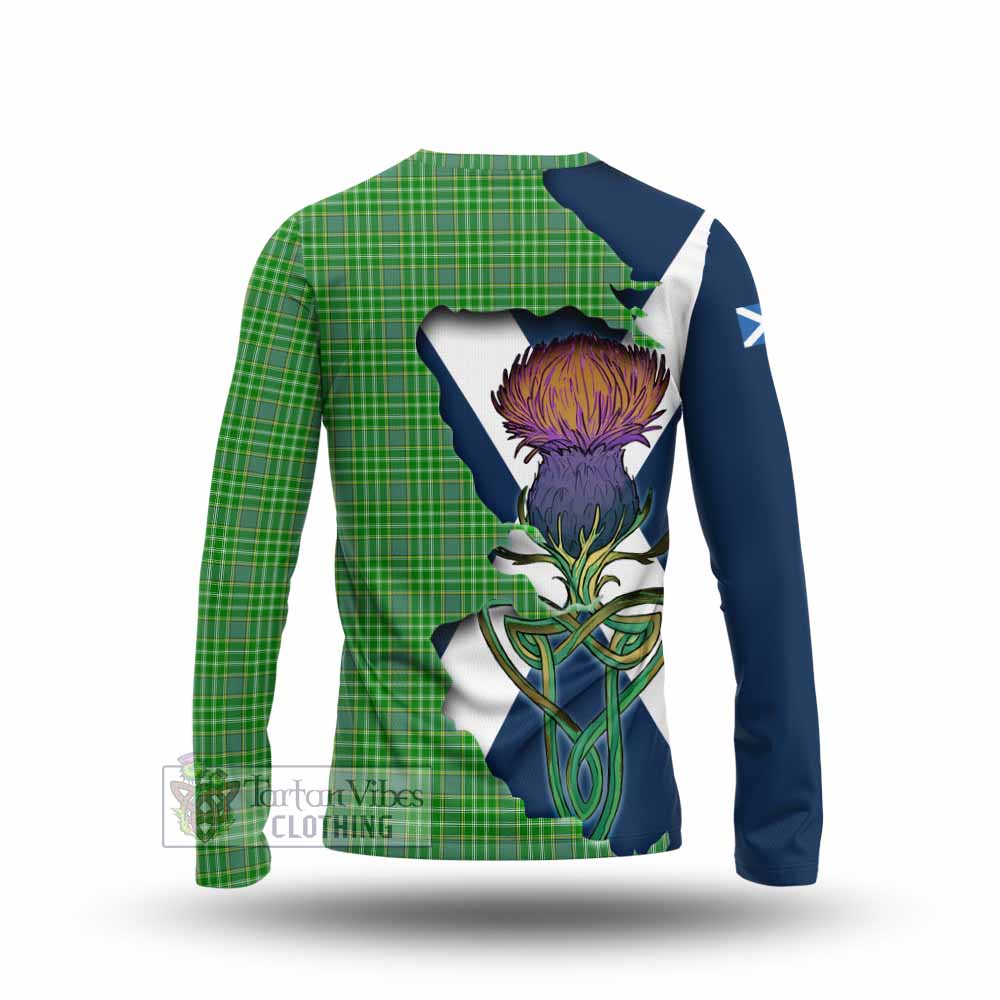 Currie Tartan Family Crest Long Sleeve T-Shirt Scottish Thistle Celtic Inspired - Tartan Vibes Clothing