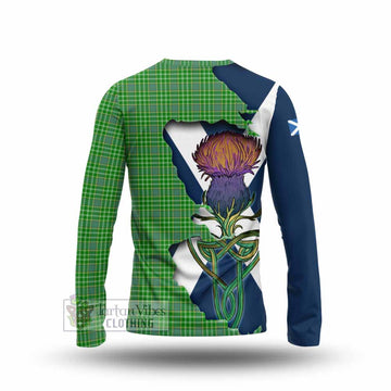 Currie Tartan Family Crest Long Sleeve T-Shirt Scottish Thistle Celtic Inspired - Tartan Vibes Clothing
