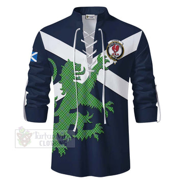 Currie Tartan Lion Rampant Ghillie Kilt Shirt Proudly Display Your Heritage with Alba Gu Brath and Clan Name - Tartan Vibes Clothing