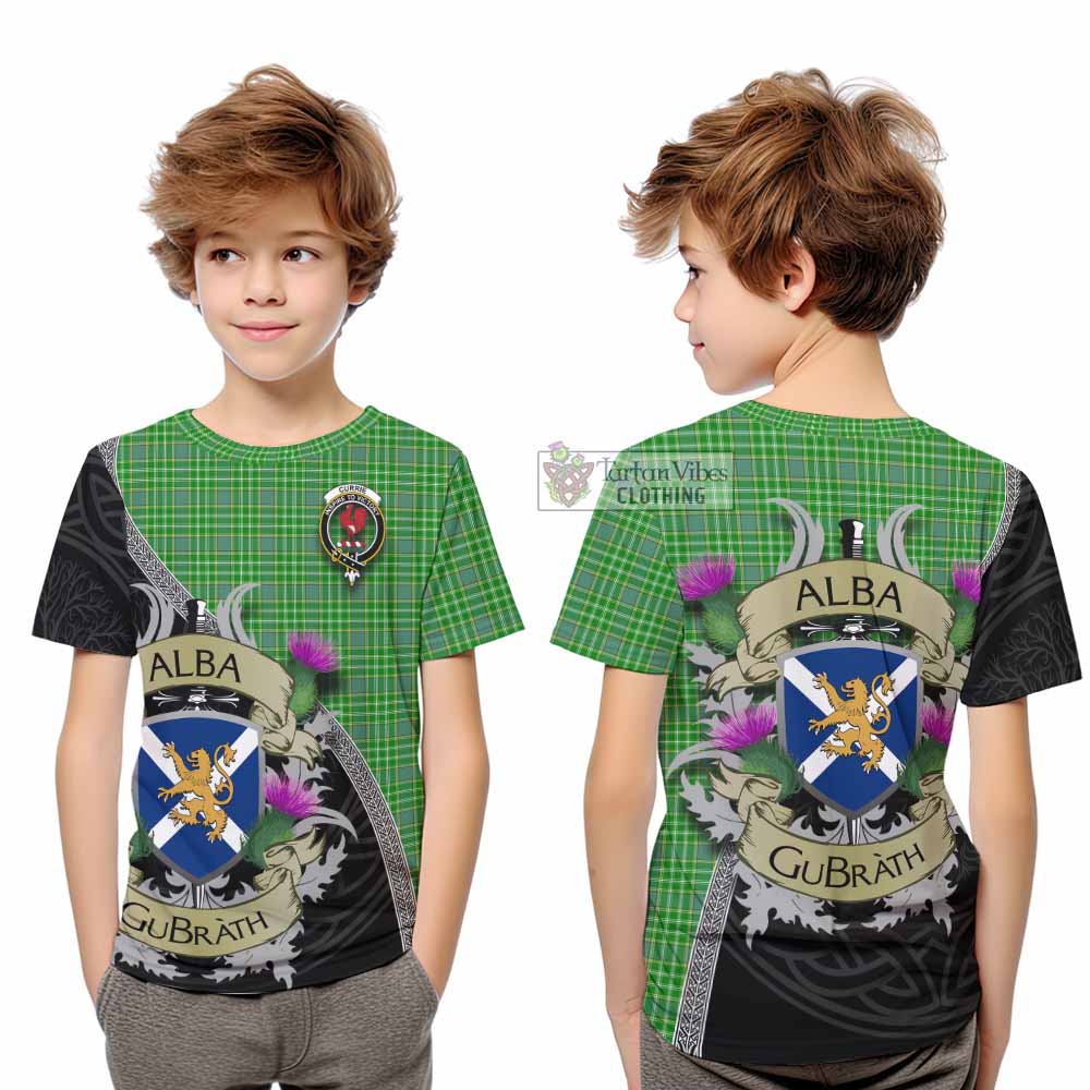 Currie Tartan Family Crest Kid T-Shirt Lion Rampant Royal Thistle Shield Celtic Inspired - Tartan Vibes Clothing