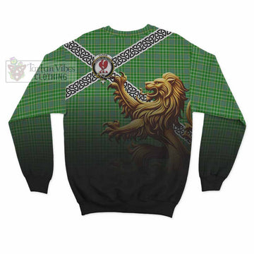 Currie Crest Tartan Sweatshirt with Golden Lion Emblem Celtic Style - Tartan Vibes Clothing