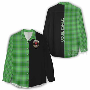 Currie Tartan Women's Casual Shirt with Family Crest and Half Of Me Style - Tartan Vibes Clothing
