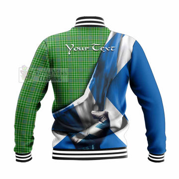Currie Tartan Baseball Jacket with Family Crest Scotland Patriotic Style - Tartan Vibes Clothing