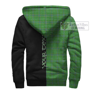 Currie Tartan Sherpa Hoodie with Family Crest and Half Of Me Style - Tartan Vibes Clothing