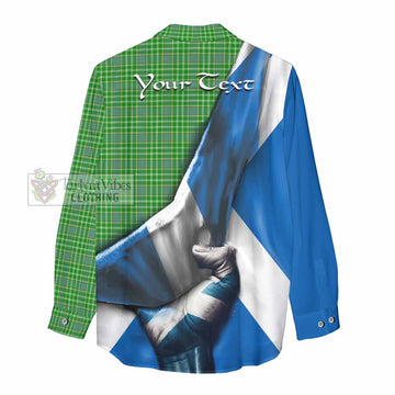 Currie Tartan Women's Casual Shirt with Family Crest Scotland Patriotic Style - Tartan Vibes Clothing