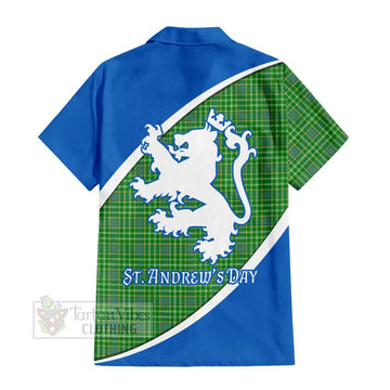 Currie Family Crest Tartan Hawaiian Shirt Celebrate Saint Andrew's Day in Style - Tartan Vibes Clothing