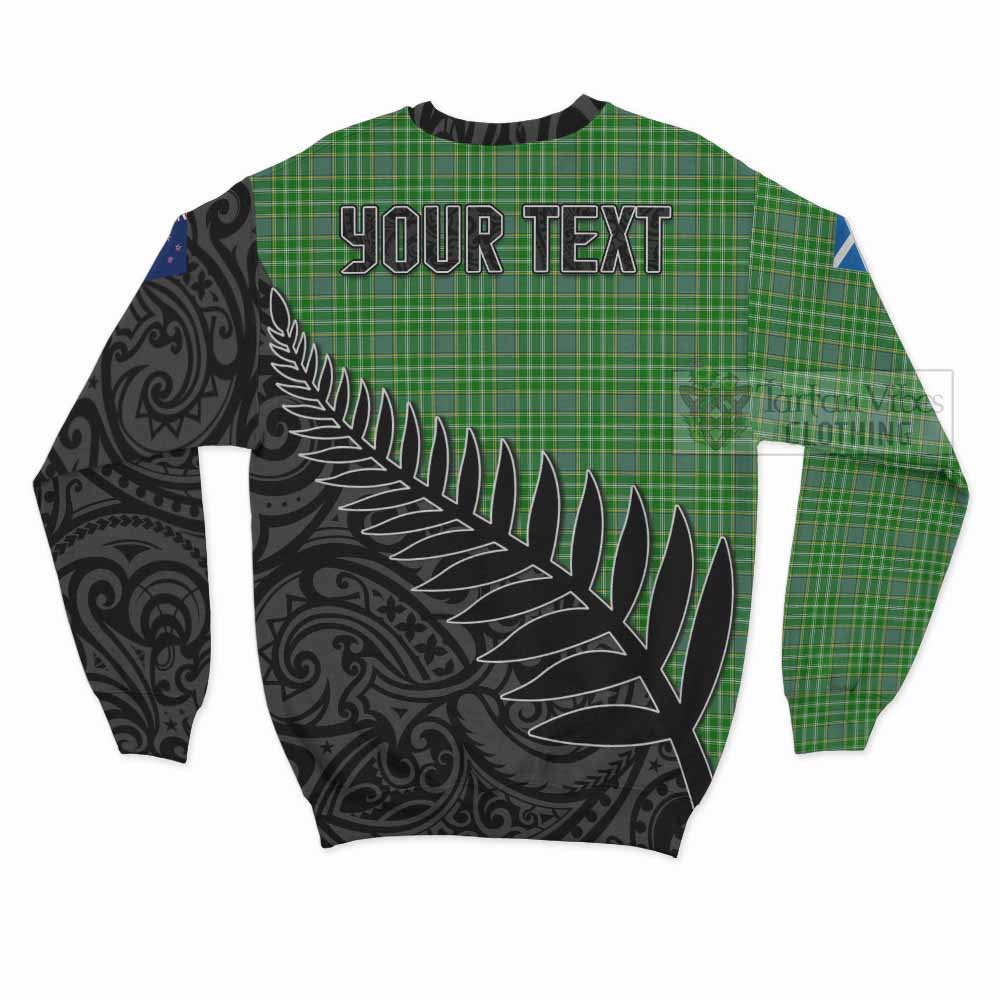 Currie Crest Tartan Sweatshirt with New Zealand Silver Fern Half Style - Tartan Vibes Clothing