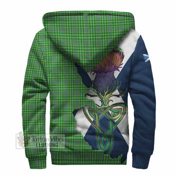 Currie Tartan Family Crest Sherpa Hoodie Scottish Thistle Celtic Inspired - Tartan Vibes Clothing