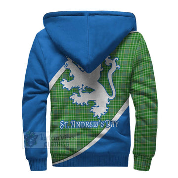 Currie Family Crest Tartan Sherpa Hoodie Celebrate Saint Andrew's Day in Style - Tartan Vibes Clothing