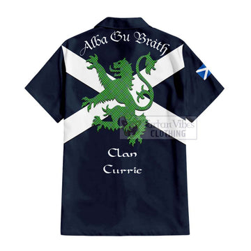 Currie Tartan Lion Rampant Hawaiian Shirt Proudly Display Your Heritage with Alba Gu Brath and Clan Name - Tartan Vibes Clothing