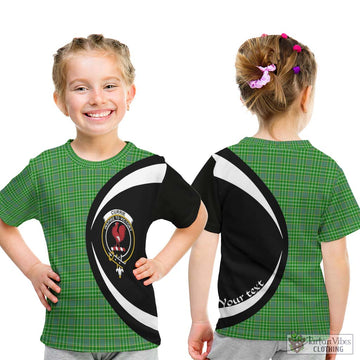 Currie Tartan Kid T-Shirt with Family Crest Circle Style - Tartan Vibes Clothing