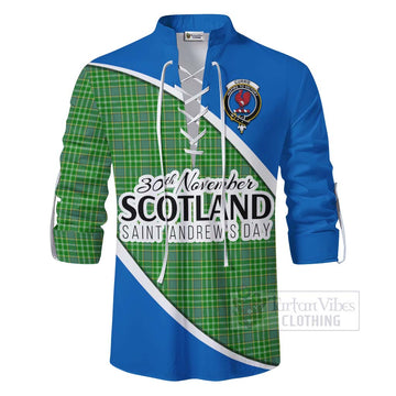 Currie Family Crest Tartan Ghillie Kilt Shirt Celebrate Saint Andrew's Day in Style - Tartan Vibes Clothing
