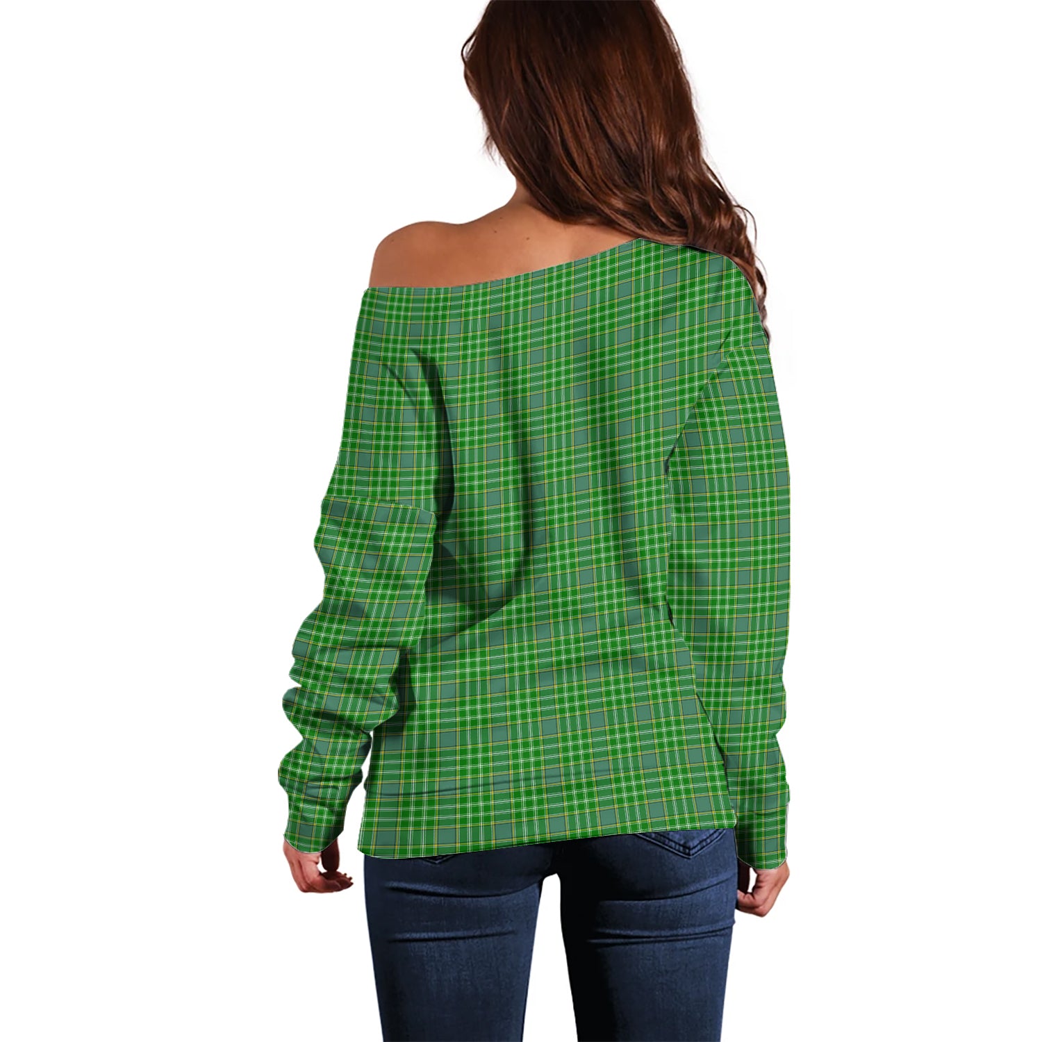 Currie Tartan Off Shoulder Women Sweater - Tartan Vibes Clothing