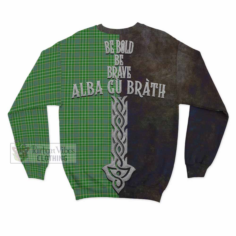 Currie Tartan Family Crest Sweatshirt Alba Gu Brath Be Brave Lion Ancient Style - Tartan Vibes Clothing