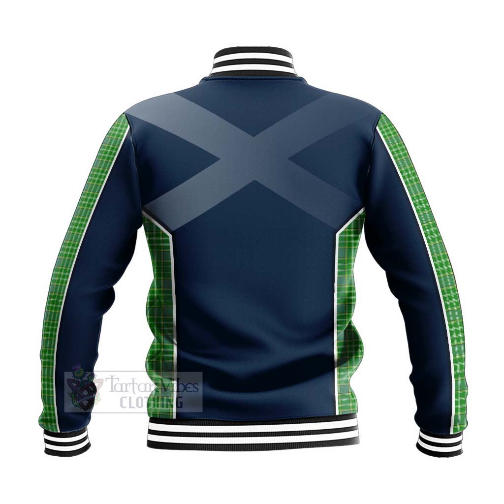 Currie Tartan Baseball Jacket with Family Crest and Scottish Thistle Vibes Sport Style - Tartan Vibes Clothing
