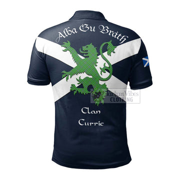 Currie Tartan Lion Rampant Polo Shirt Proudly Display Your Heritage with Alba Gu Brath and Clan Name - Tartan Vibes Clothing