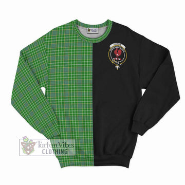 Currie Tartan Sweatshirt with Family Crest and Half Of Me Style - Tartan Vibes Clothing