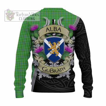 Currie Tartan Family Crest Knitted Sweater Lion Rampant Royal Thistle Shield Celtic Inspired - Tartan Vibes Clothing