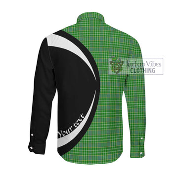 Currie Tartan Long Sleeve Button Up with Family Crest Circle Style Men's Shirt - Tartan Vibes Clothing